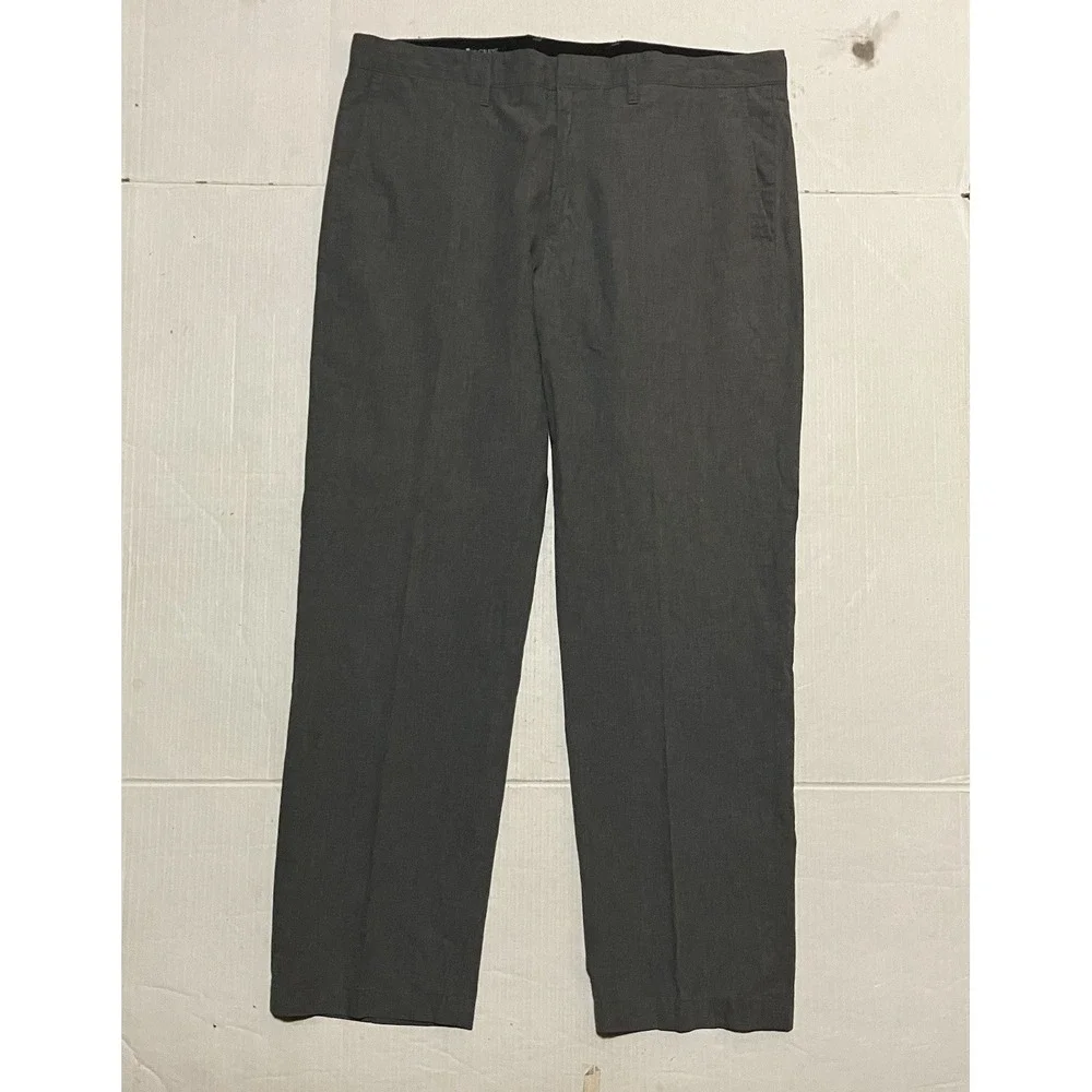 J.Crew Mens Cotton‎ Gray Pants Slacks Size 34 X 29 Casual Business Straight Leg